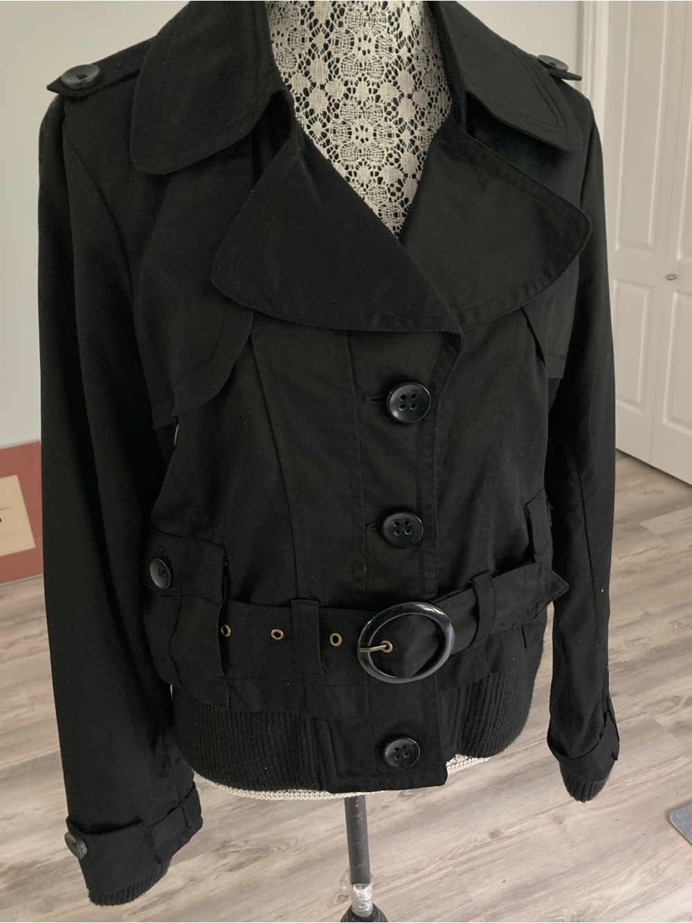 Vero Moda Black Belted Trench Jacket